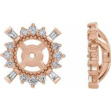 Load image into Gallery viewer, 1/6 CTW Diamond Earrings Jackets with 4.9 mm ID