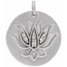 Load image into Gallery viewer, .025 CTW Diamond Lotus 16-18" Necklace