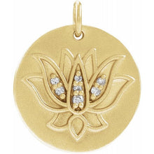 Load image into Gallery viewer, .025 CTW Diamond Lotus 16-18" Necklace