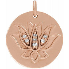 Load image into Gallery viewer, .025 CTW Diamond Lotus 16-18" Necklace