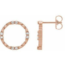 Load image into Gallery viewer, 1/5 CTW Diamond Geometric Earrings