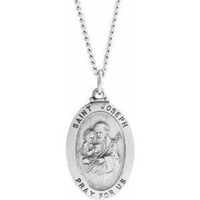 Load image into Gallery viewer, 25x18 mm St. Joseph Oval Medal