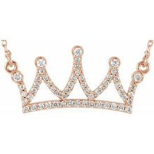 Load image into Gallery viewer, 1/5 CTW Diamond Crown 16 1/2" Necklace