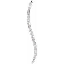 Load image into Gallery viewer, .07 CTW Diamond Freeform Vertical Bar 16-18" Necklace
