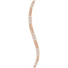 Load image into Gallery viewer, .07 CTW Diamond Freeform Vertical Bar 16-18" Necklace