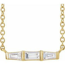 Load image into Gallery viewer, 1/8 CTW Diamond Bar 16" Necklace