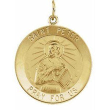 Load image into Gallery viewer, 18 mm Round St. Peter Medal