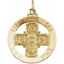 Load image into Gallery viewer, 25 mm St. Christopher Four-Way Medal