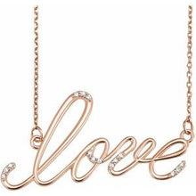 Load image into Gallery viewer, .08 CTW Diamond "Love" Design 18" Necklace