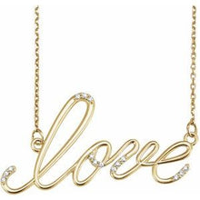 Load image into Gallery viewer, .08 CTW Diamond "Love" Design 18" Necklace