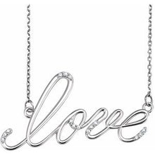 Load image into Gallery viewer, .08 CTW Diamond "Love" Design 18" Necklace