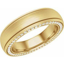 Load image into Gallery viewer, 4 mm 1/2 CTW Diamond Grooved Band with Satin Finish