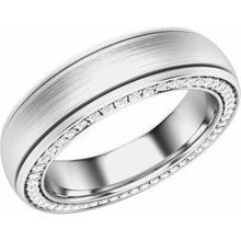 Load image into Gallery viewer, 4 mm 1/2 CTW Diamond Grooved Band with Satin Finish