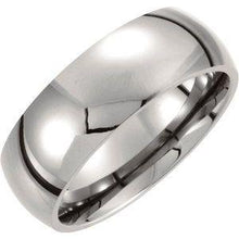 Load image into Gallery viewer, Black Titanium 6 mm Domed Polished Band