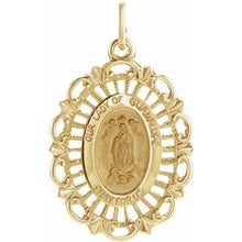 Load image into Gallery viewer, 21.5x15 mm Oval Our Lady of Guadalupe Medal