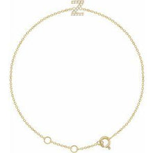 Load image into Gallery viewer, 1/10 CTW Diamond Initial A 6-7" Bracelet