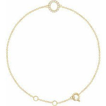 Load image into Gallery viewer, 1/10 CTW Diamond Initial A 6-7" Bracelet