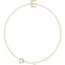 Load image into Gallery viewer, 1/10 CTW Diamond Initial A 6-7" Bracelet