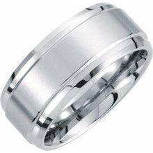 Load image into Gallery viewer, 10 mm Ridged Band with Satin Center
