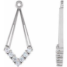 Load image into Gallery viewer, 1/4 CTW Diamond Earring Jackets
