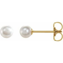 Load image into Gallery viewer, 14K White Cultured White Freshwater Pearl Earrings
