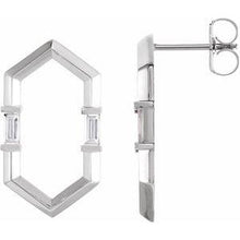 Load image into Gallery viewer, 1/3 CTW Diamond Geometric Earrings