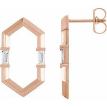 Load image into Gallery viewer, 1/3 CTW Diamond Geometric Earrings