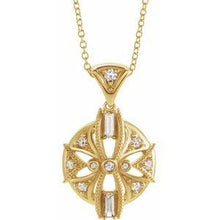 Load image into Gallery viewer, 1/4 CTW Diamond Vintage-Inspired 16-18" Necklace