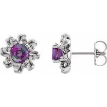 Load image into Gallery viewer, 1 CTW Diamond Halo-Style Earrings