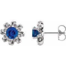 Load image into Gallery viewer, 1 CTW Diamond Halo-Style Earrings