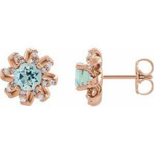 Load image into Gallery viewer, 1 CTW Diamond Halo-Style Earrings