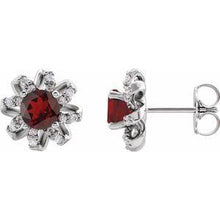 Load image into Gallery viewer, 1 CTW Diamond Halo-Style Earrings