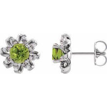 Load image into Gallery viewer, 1 CTW Diamond Halo-Style Earrings