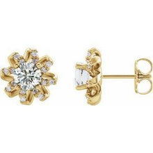 Load image into Gallery viewer, 1 CTW Diamond Halo-Style Earrings