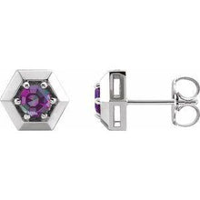 Load image into Gallery viewer, 1/2 CTW Diamond Geometric Earrings
