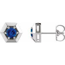 Load image into Gallery viewer, 1/2 CTW Diamond Geometric Earrings
