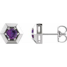 Load image into Gallery viewer, 1/2 CTW Diamond Geometric Earrings