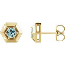 Load image into Gallery viewer, 1/2 CTW Diamond Geometric Earrings