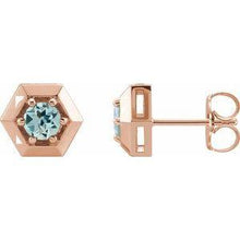 Load image into Gallery viewer, 1/2 CTW Diamond Geometric Earrings