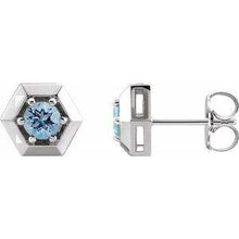 Load image into Gallery viewer, 1/2 CTW Diamond Geometric Earrings