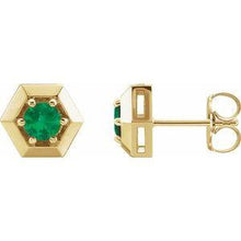 Load image into Gallery viewer, 1/2 CTW Diamond Geometric Earrings