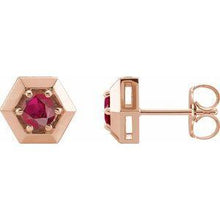 Load image into Gallery viewer, 1/2 CTW Diamond Geometric Earrings