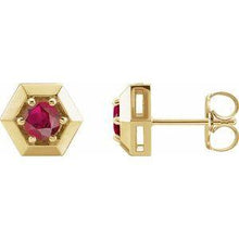 Load image into Gallery viewer, 1/2 CTW Diamond Geometric Earrings