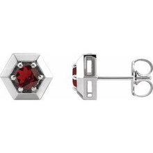 Load image into Gallery viewer, 1/2 CTW Diamond Geometric Earrings