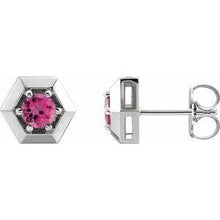 Load image into Gallery viewer, 1/2 CTW Diamond Geometric Earrings