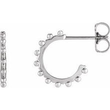 Load image into Gallery viewer, 12.12 mm Beaded Hoop Earrings