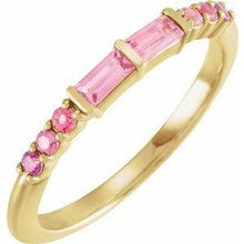 Load image into Gallery viewer, Pink Multi-Gemstone Stackable Ring