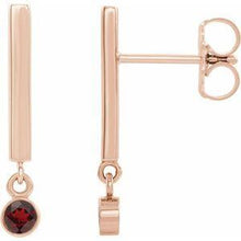 Load image into Gallery viewer, Chatham® Lab-Created Alexandrite Bar Earrings