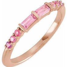 Load image into Gallery viewer, Pink Multi-Gemstone Stackable Ring