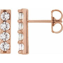 Load image into Gallery viewer, 1/2 CTW Lab-Grown Diamond Bar Earrings